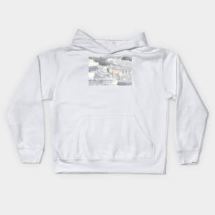 White on White. Arctic Fox #1, on the Tundra, Hudson Bay, Canada Kids Hoodie